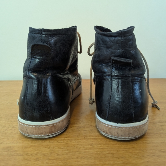 Blackstone Black Leather Lace-up Boots Mens EU 46 - Picture 12 of 16